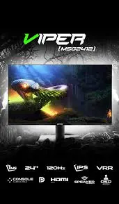MONITEUR MATOS VIPER MSG2412 120HZ IPS 24 POUCE FHD